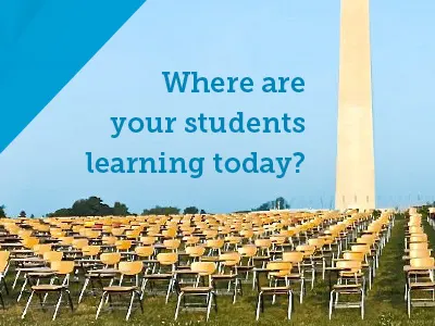 Edtrips ad concept ad desks edtrips learning magazine paper plane print washington