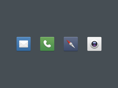 Phone Icon camera icon mail navigation phone