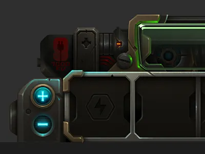 Wildstar Resource Bar ability bar action bar flash futuristic game ui glass health bar mechanical mmo photoshop resource bar space tech wildstar
