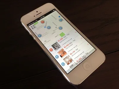 Map+List Hybrid View for Apartment Search app apartment apartment search app app design ios design iphone iphone app iphone design list map map list hybrid maplist mobile mobile app mobile design