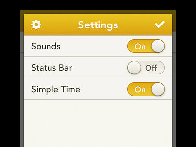 Settings ios settings toggles ui