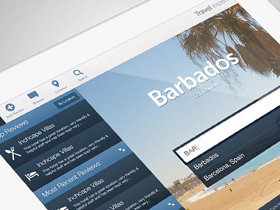 Review App app application ipad photo review travel ui ux