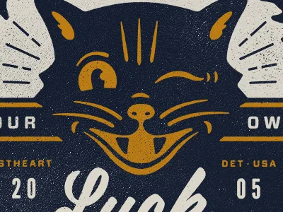 Craft Your Own Luck blksmith illustration smith stheart texture tshirt type