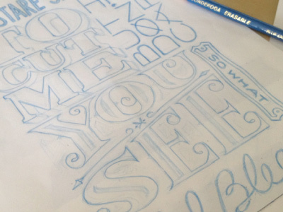 I Could Have Lied font hand done quote song type typography