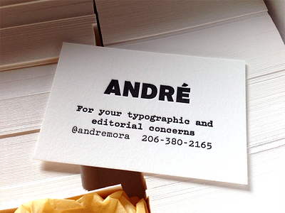 Calling Card printed alright sans ultra papillion press pitch