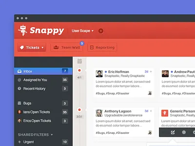 Snappy UI app branding focus lab icons snappy timeline ui web app