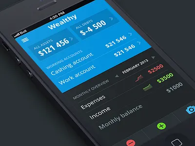 Dashboard [wip] app design finance ios iphone iteration visual
