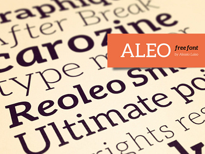 ALEO free font aleo cool font fonts graphic image logo poster promo typography vector