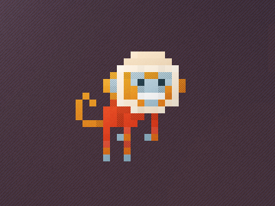 Space Chimp 16 bit 8 bit astronaut chimp digital galaxy game hatching illustration mobile monkey pattern pixel retro space tablet texture universe