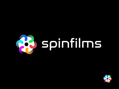 spinfilms logo, logos, logo design, films production logo 3d brand identity branding creative design film production films films logo graphic design logo logo design logos minimal minimalist reel spin spinfilms logo vector