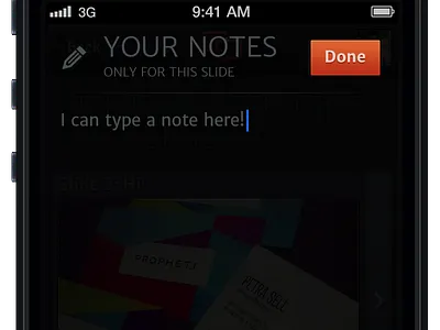 Take A Note app iphone note notes overlay presentation presentations screen second slide.li slides take