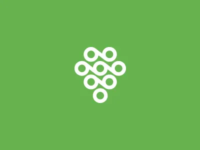 Wine logo branding geometric green identity logo mark modern simple wine