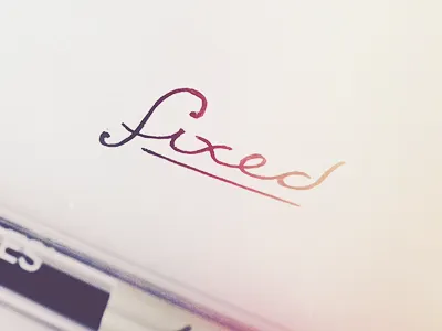 Fixed - Logo bicycle bike fixed fixie font hand handmade identity logo pencil staples type typo typography