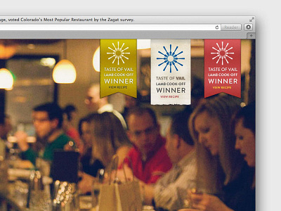 Award Ribbon lamb cook off ribbon sweet basil taste of vail winner