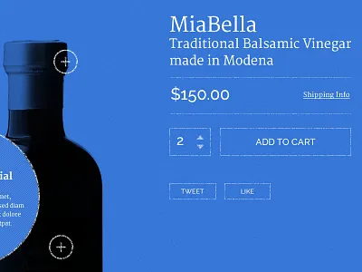 MiaBella - Landing Page - Blueprint Wireframe blue blueprint buy ecommerce landing page vinegar wireframe