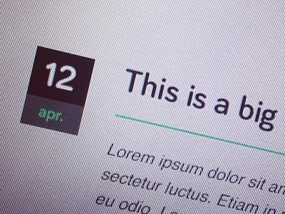 Web Design - Article article bariol blog calender date desgin divider flat header mint pastel picker title ui web webdesign