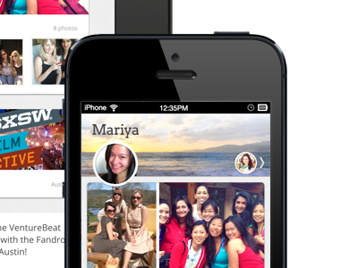 inner circle app ios ipad iphone mobile photo sketch social tablet timeline ui vector video