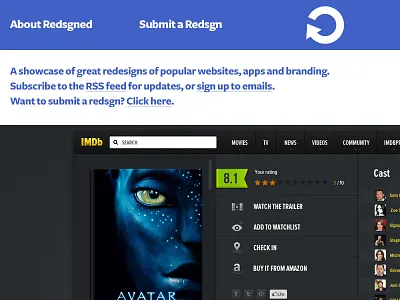Redsgned V2 II blue flat freight sans icons redesign redsgned web website
