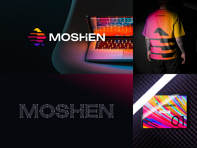 Moshen brand brand identity branding colorful design icon logo logo design logo designer logomark mark minimal