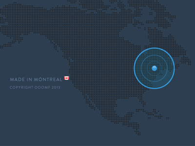 ooomf footer / map canada footer map montreal ooomf project redesign