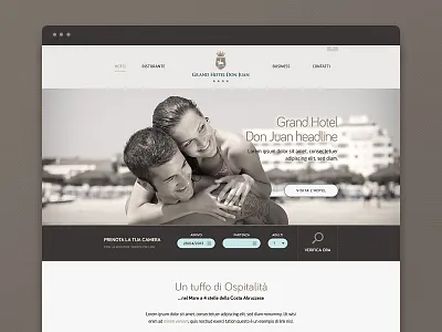 Hotel Don Juan design flat flat design hotel hotel website muse comunicazione ui web design website
