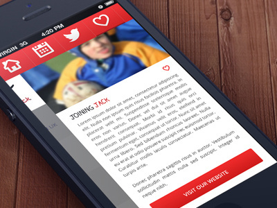 App Content app concept content ui ui design user interface