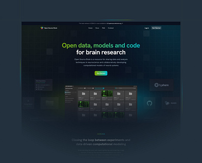 Open Source Brain website redesign design graphic design ui ui design ux vector