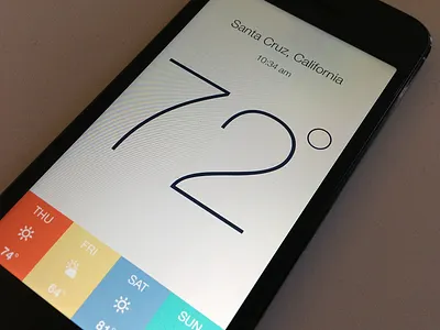 Kelvin Weather App for iPhone - 2.0 app flat iphone kelvin minimal weather