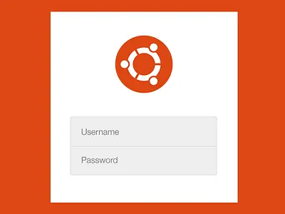 Ubuntu Login - Upgrade flat form linux login logo orange ubuntu