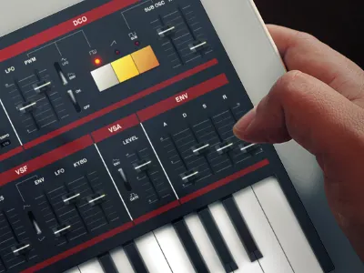 Juno-600 faders ipad juno knob roland synth