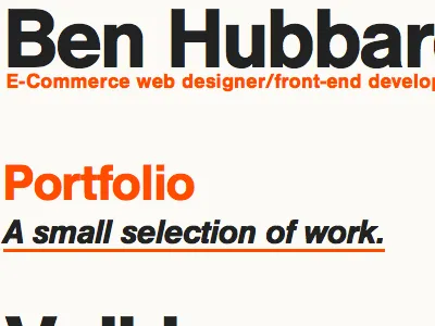 Portfolio re-design css html portfolio re design