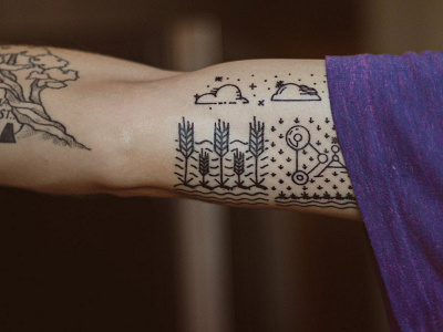 Simple tattoo boston cloud corn crops field illustration ink massachusetts minimal simple sky space star tattoo