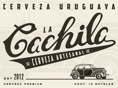 La Cachila beer cachila car craft beer label