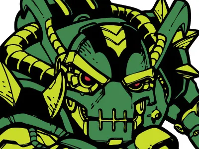 Skeleton character creature design monster robot toy