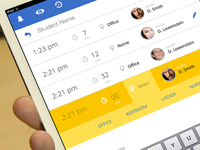 One touch data entry form ui user interface ux