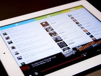 Rethinking Netflix - 2ndscreen app apple art branding clean concept disvery film flat grenier grid interface ipad ipad app joel layout media menu movie nav netflix red second screen sidebar ui user experience user interface ux video youilabs