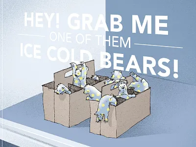 Ice Cold Bears Final bears beer humor illustration