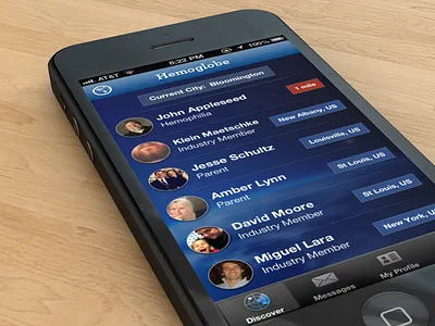 Hemoglobe app community distance hemoglobe hemolog hemophilia iphone location social