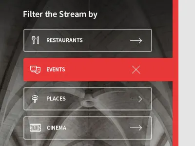 Filters Refined active arrows filters geomicons gradient red rounded corners shadow source sans pro