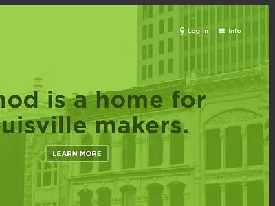 New nav style for a potential thing co working design green method navigation site website