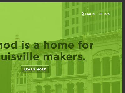 New nav style for a potential thing co working design green method navigation site website