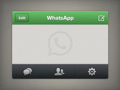 Whatsapp @2x app interface ios iphone navbar tabbar ui whatsapp