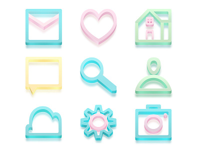 Icon set icon photoshop