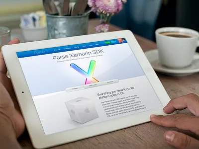 Landing page - Parse Xamarin cube icon landing page parse rainbow tabs ui web xamarin