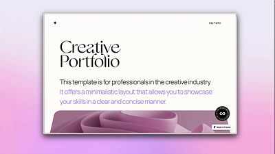 Creative Portfolio — Framer Template
