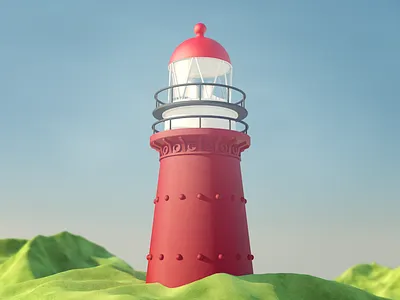 Lighthouse 3d c4d cinema lighthouse