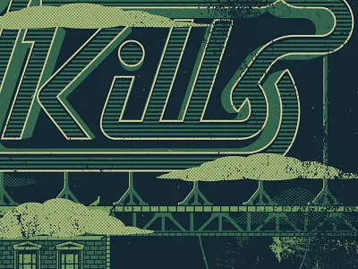 Kills car city green hanging illustration train