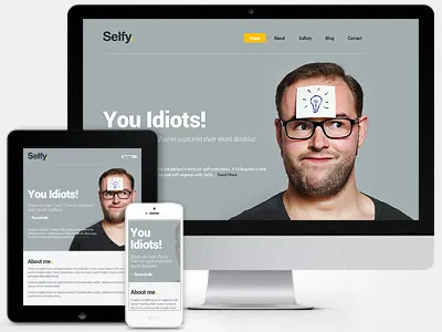 Selfy personal responsive retina selfy website