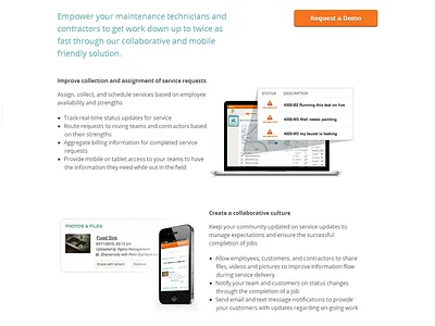 How it Works - Refresh button clean orange saas ui website