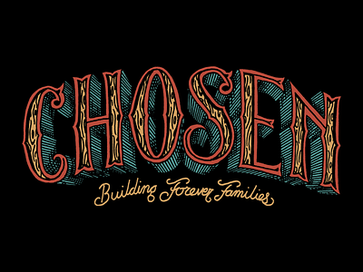 Sevenly - Chosen apparel banner block letter custom flourish handmade label lettering ornamentation sevenly type typography victorian vintage
